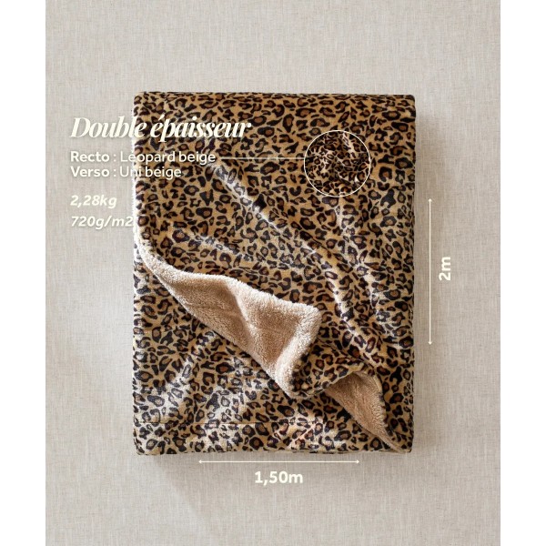 Plaid polaire Wild Léopard