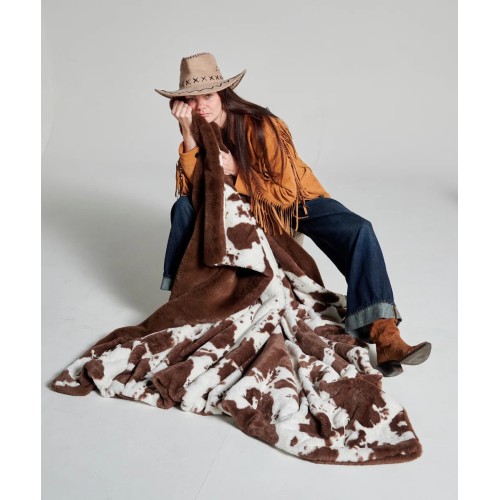 Plaid fausse fourrure Far west