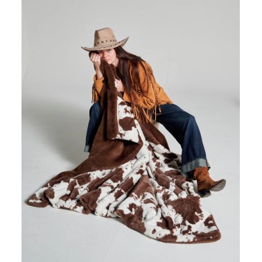 Plaid fausse fourrure Far west
