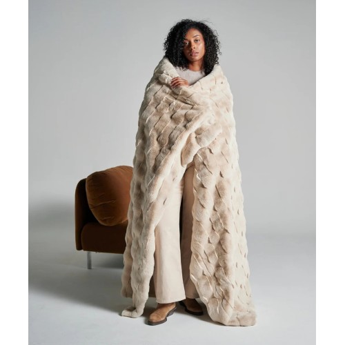 Plaid fausse fourrure Dune