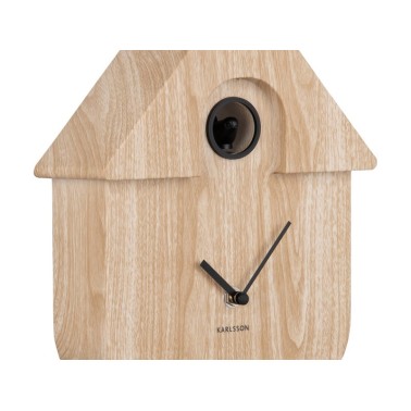 Horloge à pendule coucou moderne - bois clair