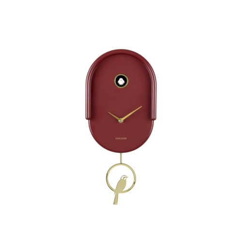 Horloge à pendule Tweet - rouge bordeaux