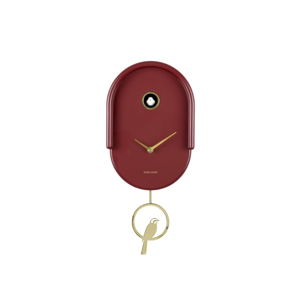 Horloge à pendule Tweet - rouge bordeaux