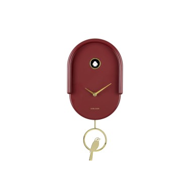 Horloge à pendule Tweet - rouge bordeaux