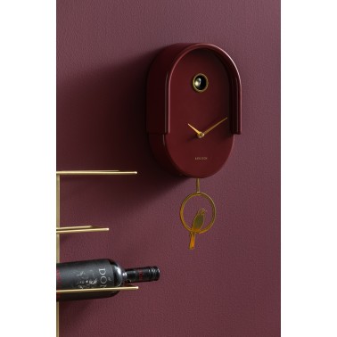 Horloge à pendule Tweet - rouge bordeaux