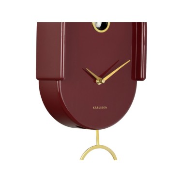 Horloge à pendule Tweet - rouge bordeaux