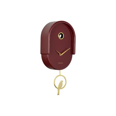 Horloge à pendule Tweet - rouge bordeaux