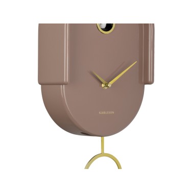 Horloge a pendule Tweet - mocha brown