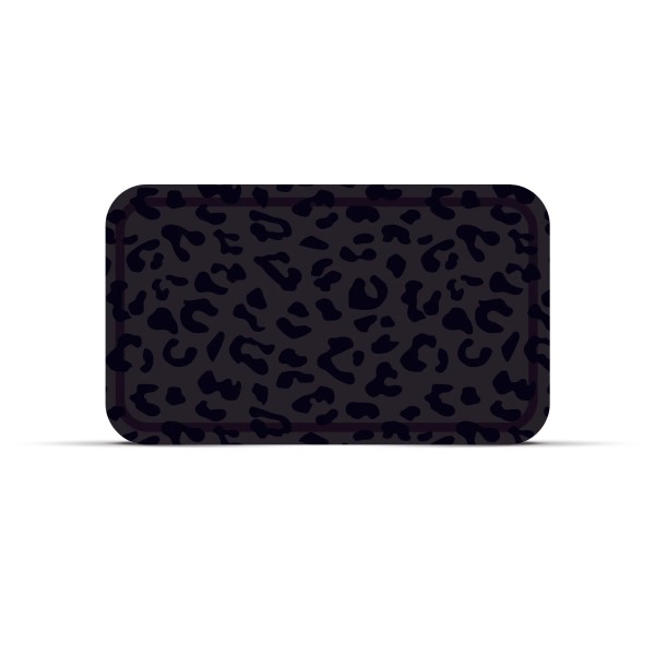 Plateau léopard rectangle ébène