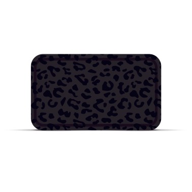 Plateau léopard rectangle ébène