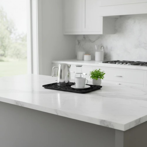 Plateau léopard rectangle ébène