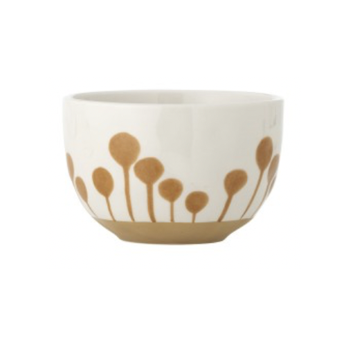 Linora bol marron grès fleur