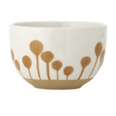 Linora bol marron grès fleur