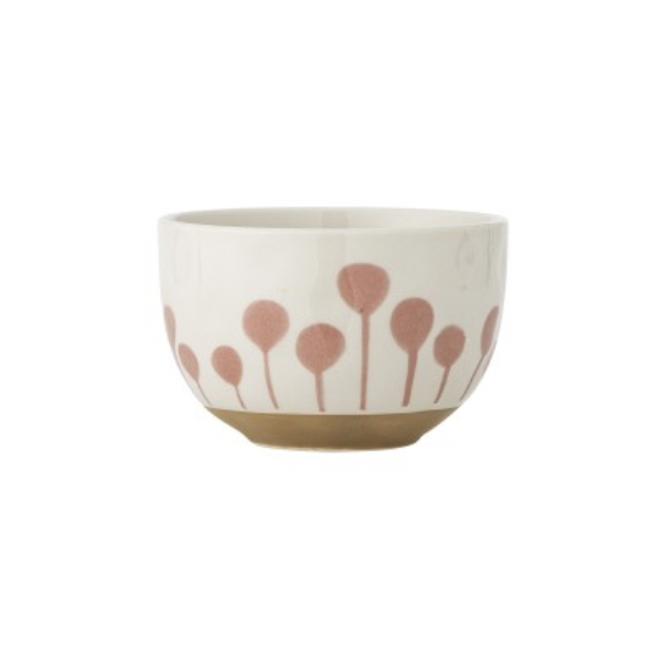 Linora bol rose grès fleur