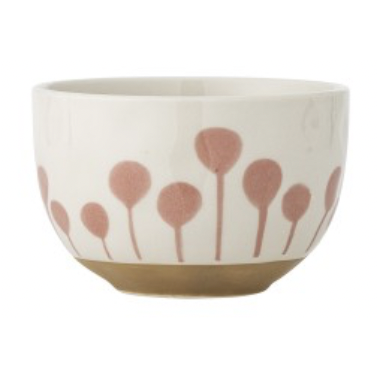 Linora bol rose grès fleur