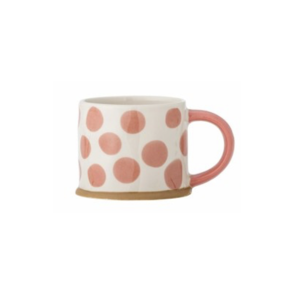 Linora mug rose grès rond