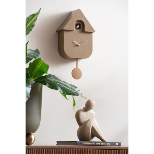 Horloge à pendule coucou modern - mocha brown