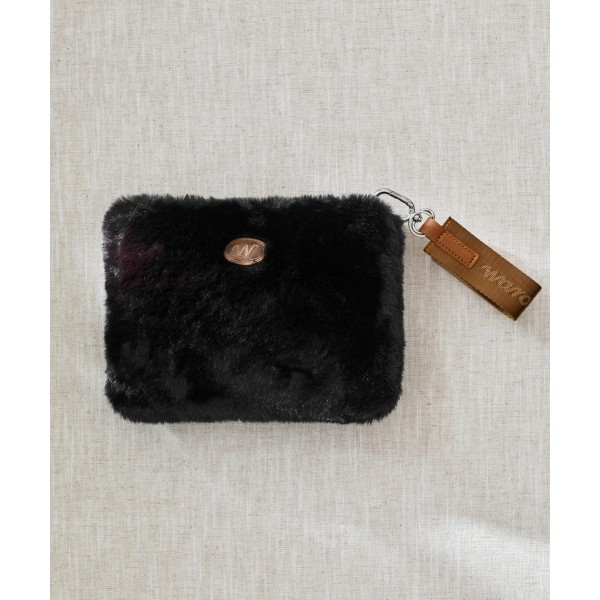 Pochette zipée noire