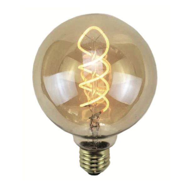 Ampoule globe 95 ambre