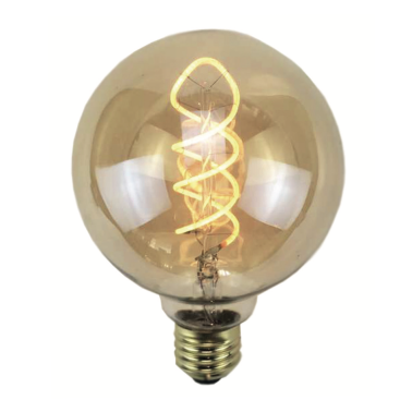 Ampoule globe 95 ambre