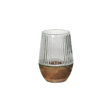 Arbre Photophore/Vase Bois Manguier Naturel