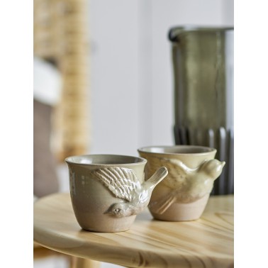 Set/ 2 BEALU MUG MARRON GRÈS