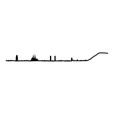 Barcelone - The Line Noir 50 cm