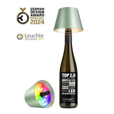 TOP 2.0 - vert métallisé, lampe-bouteille