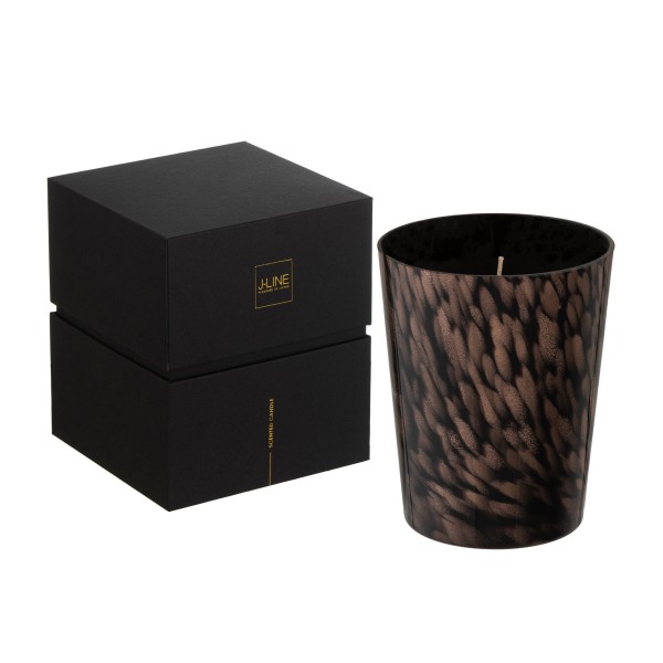 Bougie Bois de Santal Noir/Or 68h